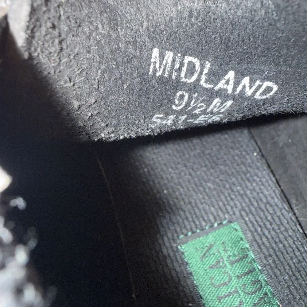 VTG American Eagle Men’s Midland Chukka Boots Moc Toe Gorpcore 9.5 Black Leather